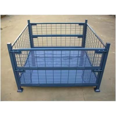 CE Certificated QF-Turnover Box Powder Coated Mesh Steel Stillage Gitterbox For Common