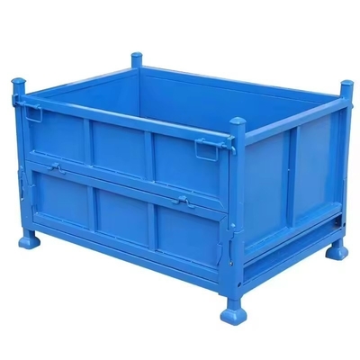 CE Certificated QF-Turnover Box Powder Coated Mesh Steel Stillage Gitterbox For Common