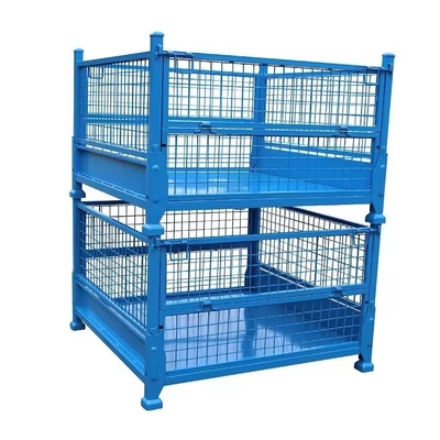 CE Certificated QF-Turnover Box Powder Coated Mesh Steel Stillage Gitterbox For Common