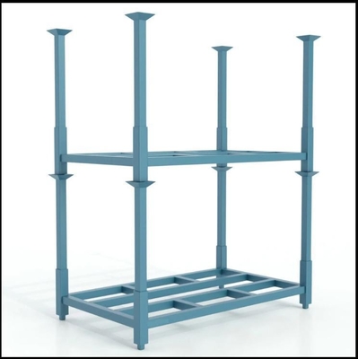 Common Powder Coating Stacking Racks For Chemicals Bag Storage Heavy Duty And Foldable