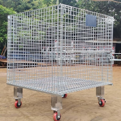 QIFEI-Wire Mesh Container Adjustable Mobility For Industrial Wire Baskets