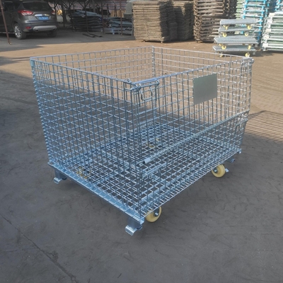 QIFEI-Wire Mesh Container Adjustable Mobility For Industrial Wire Baskets
