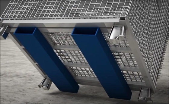 Foldable Collapsible Heavy Duty Steel Galvanized Wire Mesh Container Customized