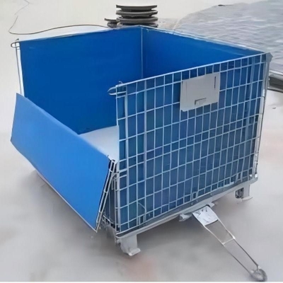Powder Coating Steel Industrial Wire Mesh Basket Medium Duty Crate Bin Box For Storage