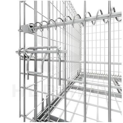 Powder Coating Steel Industrial Wire Mesh Basket Medium Duty Crate Bin Box For Storage