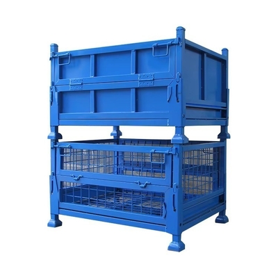Auto Component Storage Stillage Foldable Steel Container With QF-stack Racking And Material