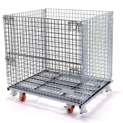 Common Welded Portable Storage Cage Metal Box For Warehouse Development Conventional