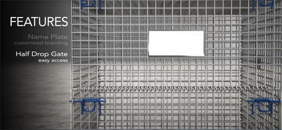 Common Welded Portable Storage Cage Metal Box For Warehouse Development Conventional