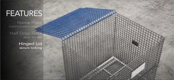 Common Welded Portable Storage Cage Metal Box For Warehouse Development Conventional