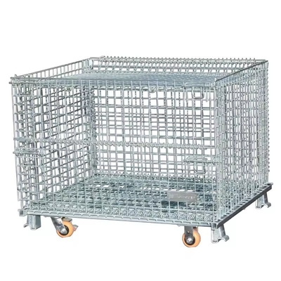 Manufacture Supply Collapsible Metal Wire Mesh Storage Cage For Customized Height 0-5m