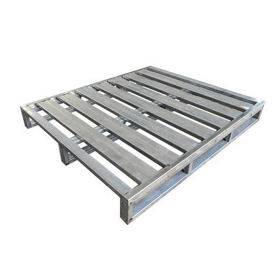 High Capacity Single / Double Faced 4 Way Entry Steel Pallets 500kg Load For Warehouse