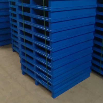 High Capacity Single / Double Faced 4 Way Entry Steel Pallets 500kg Load For Warehouse