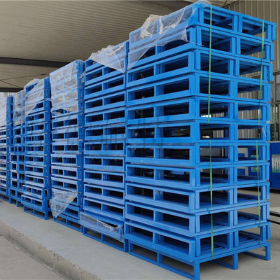 High Capacity Single / Double Faced 4 Way Entry Steel Pallets 500kg Load For Warehouse