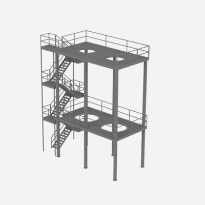 0-5m Height Heavy Duty Mezzanine Steel Platform For Industrial Warehouse Storage