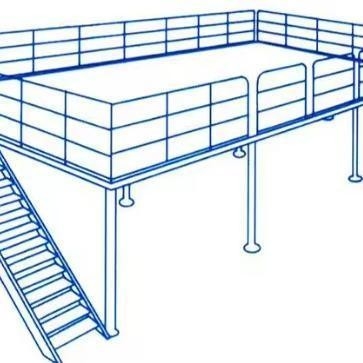 0-5m Height Heavy Duty Mezzanine Steel Platform For Industrial Warehouse Storage