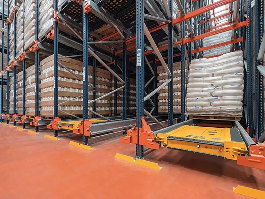 Powder Coated Remote Control Radio Shuttle Racking System For Pallet Storage