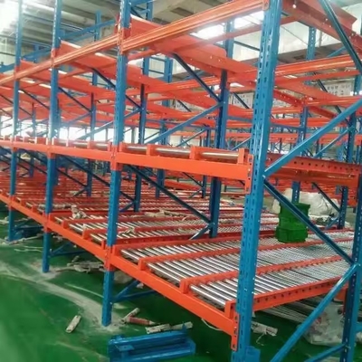 Heavy Duty Steel Gravity Pallet Racks System Fifo Design With 2-6 Levels