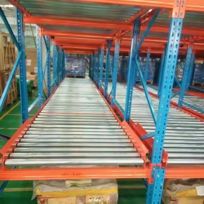 Heavy Duty Steel Gravity Pallet Racks System Fifo Design With 2-6 Levels