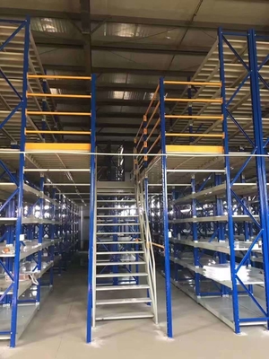 Adjustable Multi Level Mezzanine Racking System For High Warehouse Organization