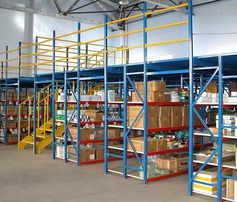 2 Floors Mezzanine Racking System , Industrial Storage Mezzanine Platforms