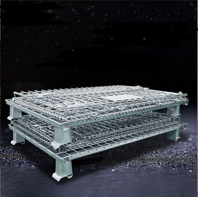 Heavy Duty Stackable Wire Mesh Pallet Cage With 4.2-6mm Wire Diameter