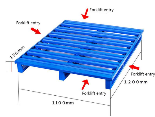 Lightweight Design Metal Stackable Pallets with 2500 Lbs Racking Load