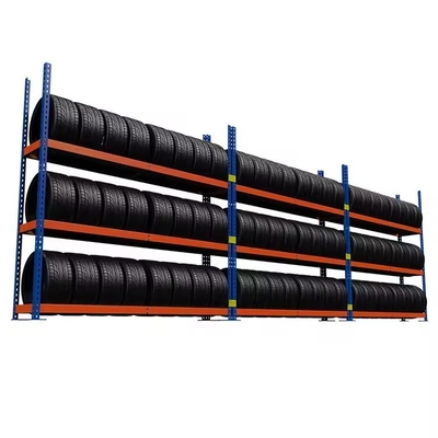 Customized And Adjustable Steel Wheel Racks For Car Tire Display By OEM ODM Supplier