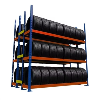 Customized And Adjustable Steel Wheel Racks For Car Tire Display By OEM ODM Supplier