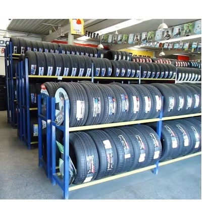 Customized And Adjustable Steel Wheel Racks For Car Tire Display By OEM ODM Supplier