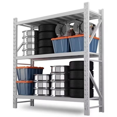 Customization Multi Level Medium Light Duty Steel Shelving Rack For Warehouse Storage