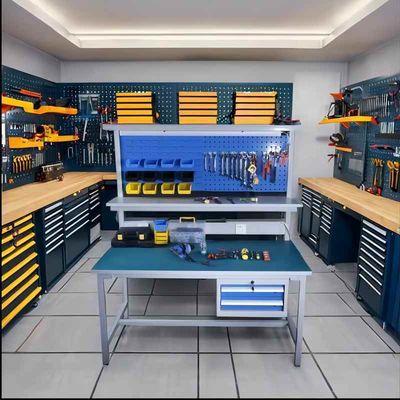 Q235 Raw Material Heavy Duty Garage Workbench for Workshop Home Repair Furniture