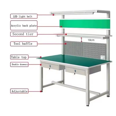 Easy Assembly Anti-Static Light Duty Workbench with Powder Coating and Customized Drawer