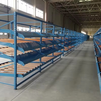 Metal Carton Flow Rack Gravity Flow Shelf Warehouse Equipment Within Pallet Racking