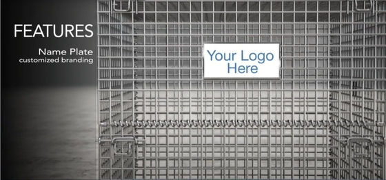 Foldable Collapsible Heavy Duty Steel Galvanized Wire Mesh Container Customized