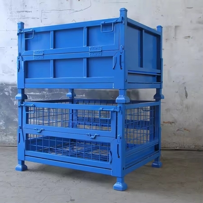 Auto Component Storage Stillage Foldable Steel Container With QF-stack Racking And Material