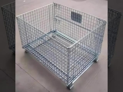 Silver Wire Mesh Cage For Storage With Customizable Hole And Wire Diameter